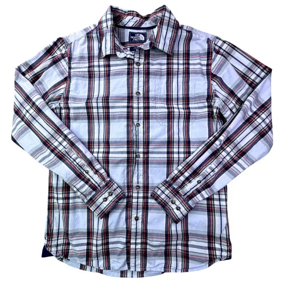 The North Face Mens Plaid Button Down Shirt Long Sleeve Casual Top size Medium - Picture 2 of 9
